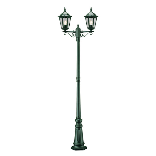 Konstsmide Stehleuchte Firenze, grün, 2.flg., klares Glas