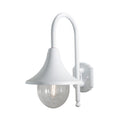 Konstsmide Wandleuchte Bari, weiss matt, klares Polycarbonatglas