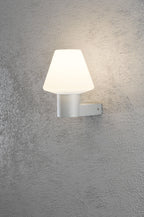 Konstsmide Wandleuchte Barletta grau, opalfarbenes Acrylglas