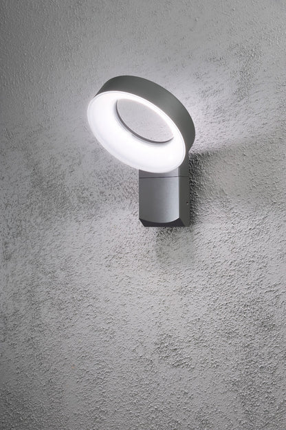 Konstsmide LED Wandleuchte Asti anthrazit, opalfarbenes Acrylglas