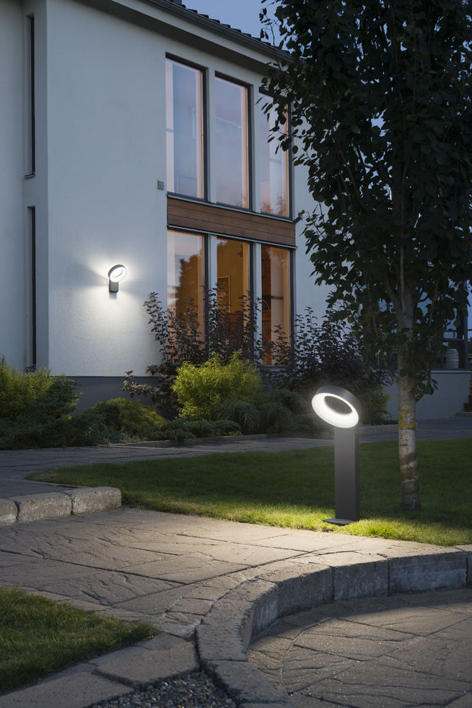 Konstsmide LED Wegeleuchte Asti anthrazit, opalfarbenes Acrylglas
