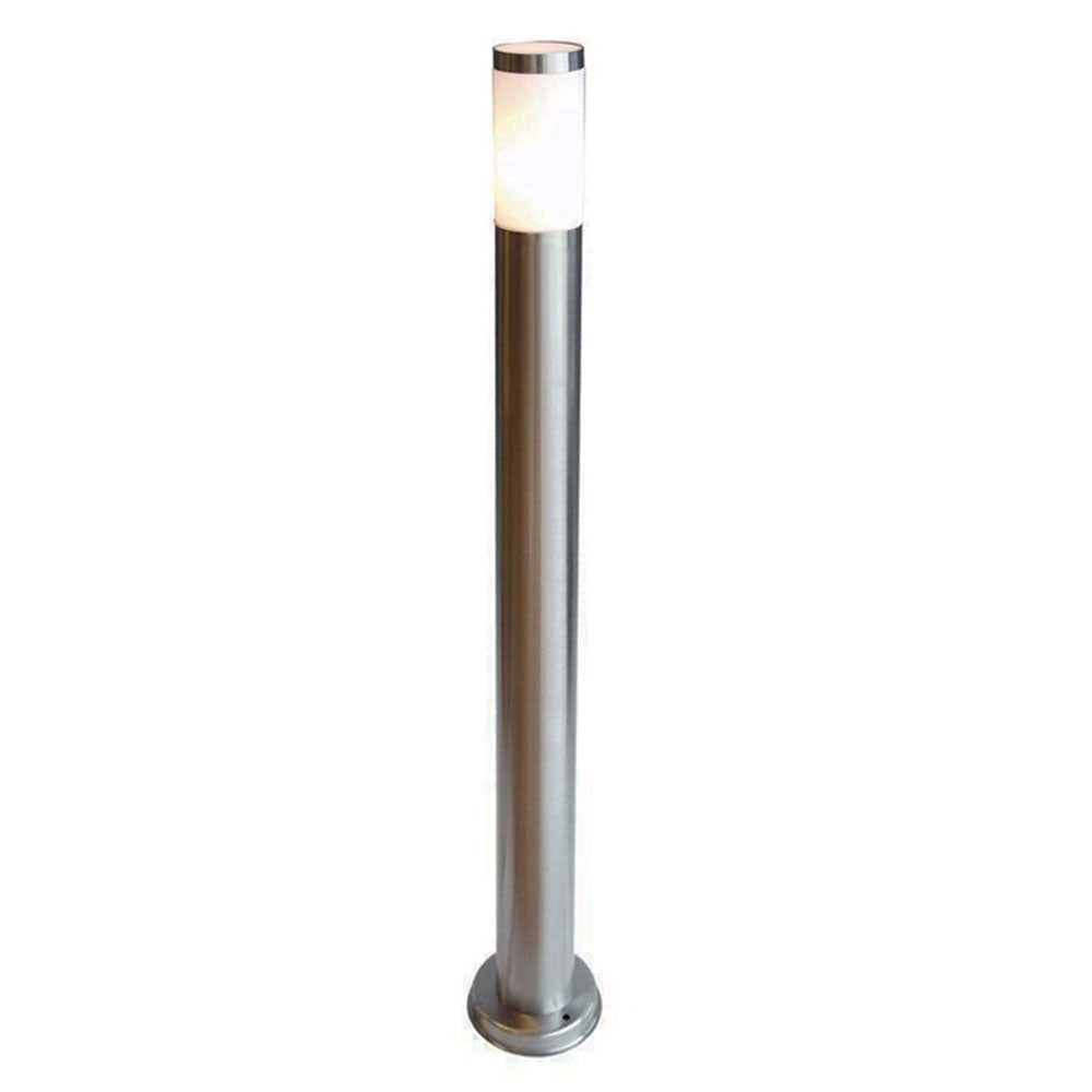 Stehleuchte Nova silberfarben Edelstahl 110cm E27 Outdoor Gartenleuchte