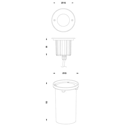 Deko-Light Quick Round  silberfarben