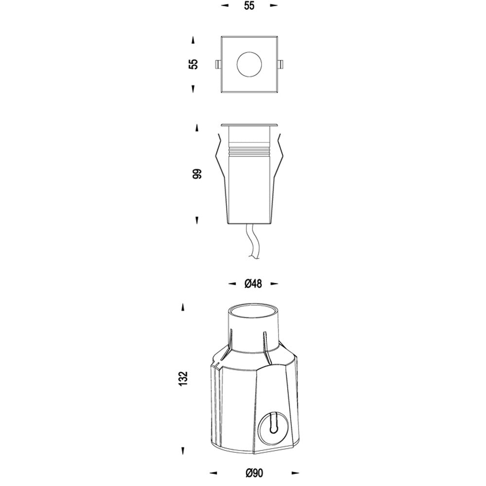 Deko-Light Easy Square II RGB 3,5W silberfarben
