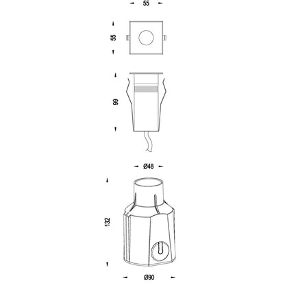 Deko-Light Easy Square II RGB 3,5W silberfarben