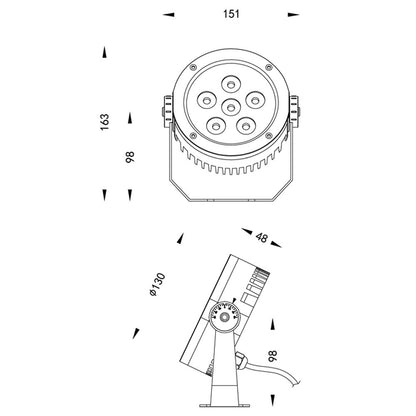 Deko-Light Power Spot II WW 13,8W anthrazit