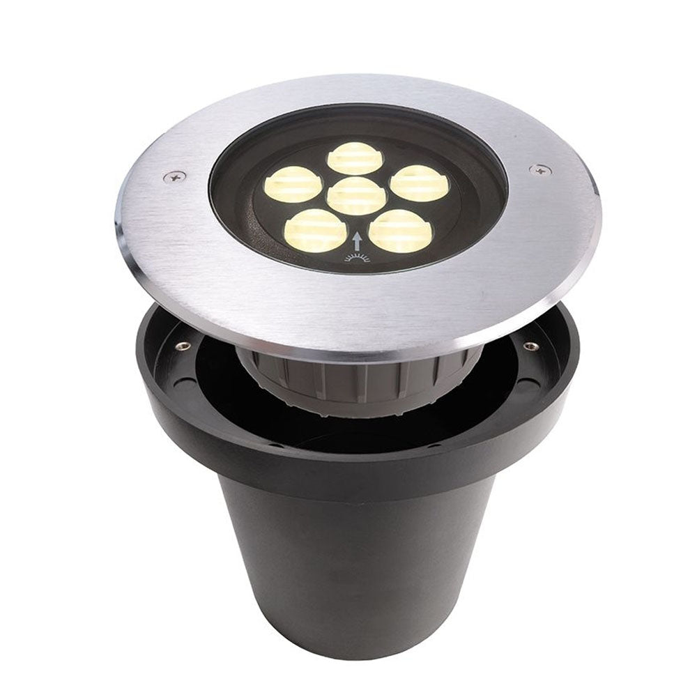 Deko-Light Bodeneinbauleuchte 11,9W silberfarben