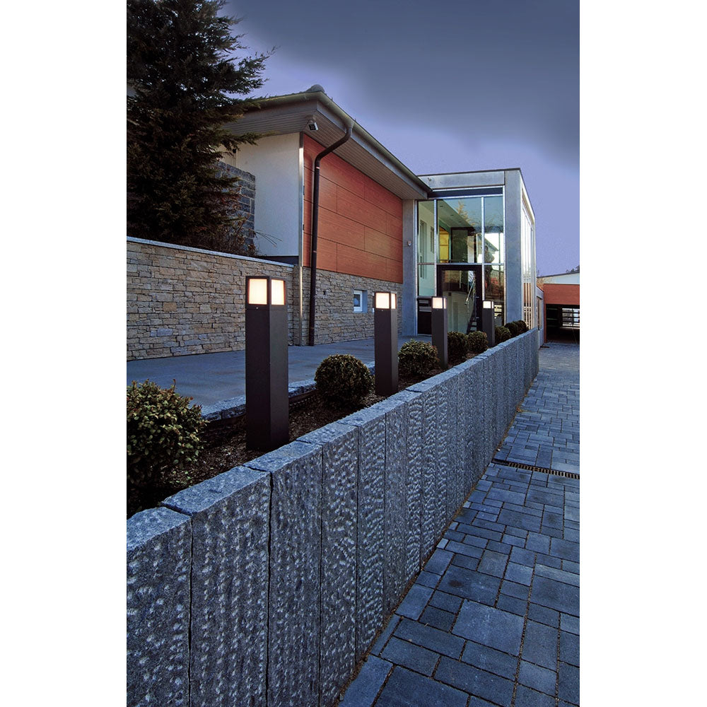 Stehleuchte Facado A anthrazit LED Aluminium 65cm E27 Außenleuchte Garten IP44