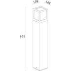 Stehleuchte Facado A anthrazit LED Aluminium 65cm E27 Außenleuchte Garten IP44