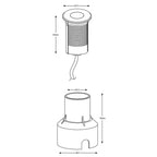 Deko-Light Basic Round I WW 0,6W silberfarben