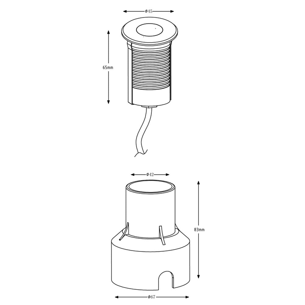 Deko-Light Basic Round I WW 0,6W silberfarben