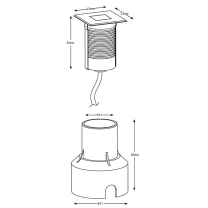 Deko-Light Basic Square I WW 0,55 W silberfarben
