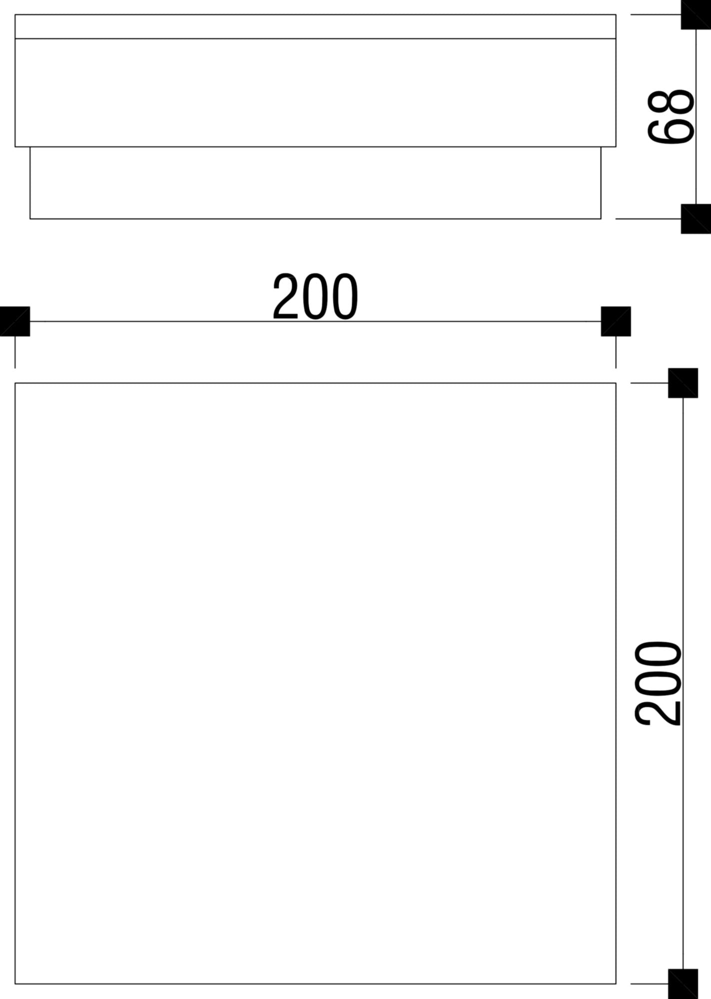 Deko-Light Tabit 200x200, 3,7 W, 3000 K