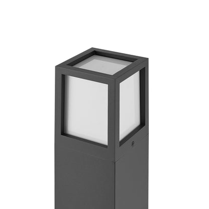 Deko-Light Facado 2 Square opal 650mm, 1x max 20 W, E27, Dunkelgrau