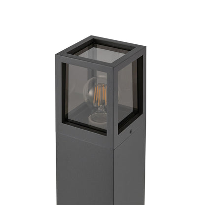 Deko-Light Facado 2 Square getönt 650mm, 1x max 20 W, E27, Dunkelgrau