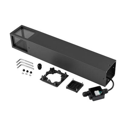Deko-Light Facado 2 Square getönt 650mm, 1x max 20 W, E27, Dunkelgrau