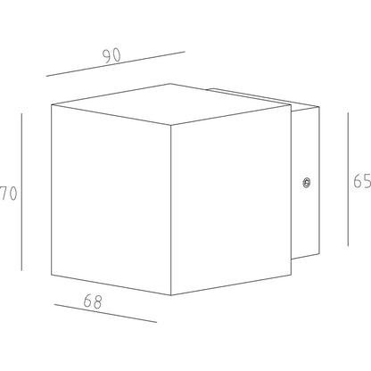 Deko-Light Cubodo II Single DG Mini 5,8W dunkelgrau