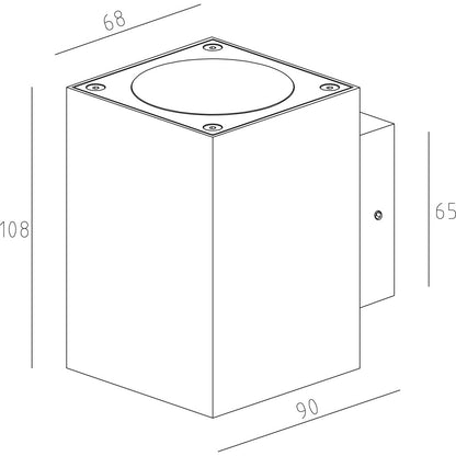 Deko-Light Cubodo II Double DG Mini 9,9W dunkelgrau