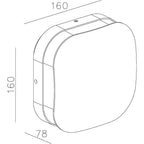 Deko-Light Corvi III 10,4W dunkelgrau