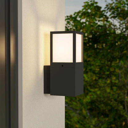 Deko-Light Facado 2 Square opal, 1x max 20 W, Dunkelgrau