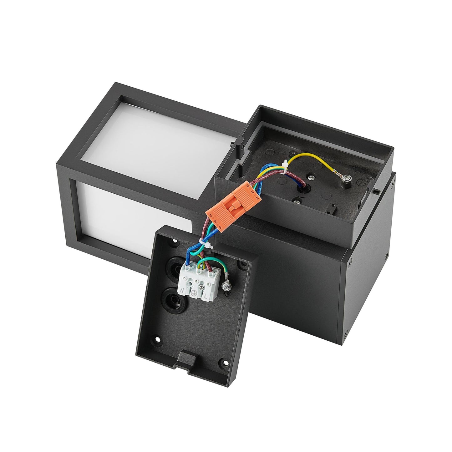 Deko-Light Facado 2 Square opal, 1x max 20 W, Dunkelgrau