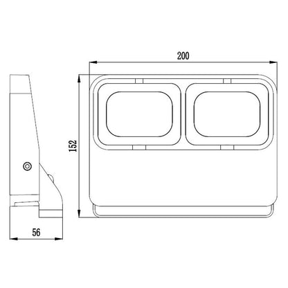 Deko-Light Flood Flex II 13,2W anthrazit
