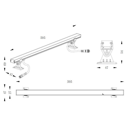 Deko-Light Mini Wall Washer I 7,3W silberfarben