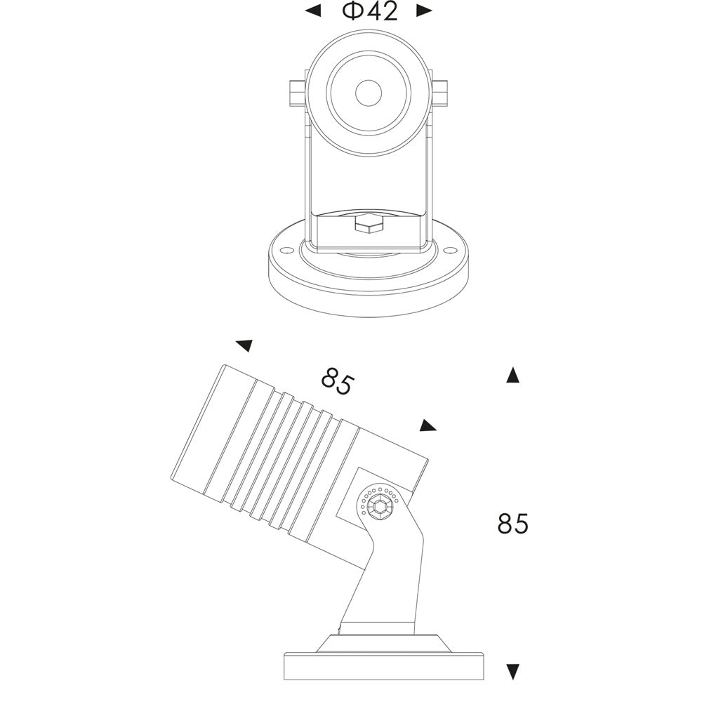Deko-Light Strahler, Scheinwerfer, Flächenstrahler, Flutlichtstrahler Mini I Amber 24V DC 2W 1750K 57lm Silber