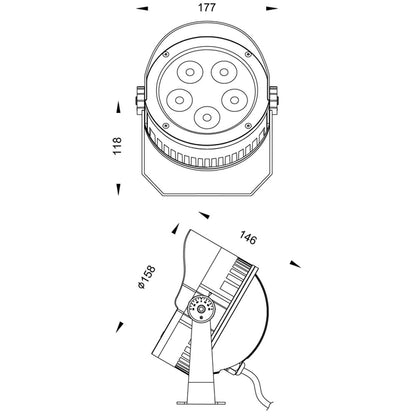 Deko-Light Power Spot I RGBWW 33W anthrazit