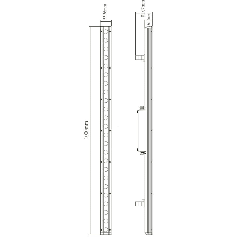 Deko-Light Wallwasher Caph 38W dunkelgrau