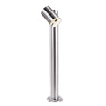 Stehleuchte Zilly II silberfarben Edelstahl 50cm GU10 Kopf schwenkbar Outdoor Gartenleuchte IP44