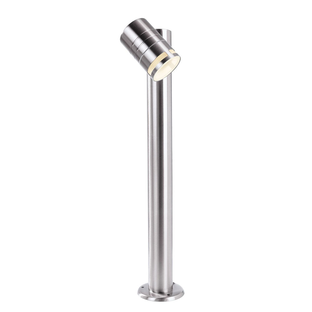 Stehleuchte Zilly II silberfarben Edelstahl 50cm GU10 Kopf schwenkbar Outdoor Gartenleuchte IP44