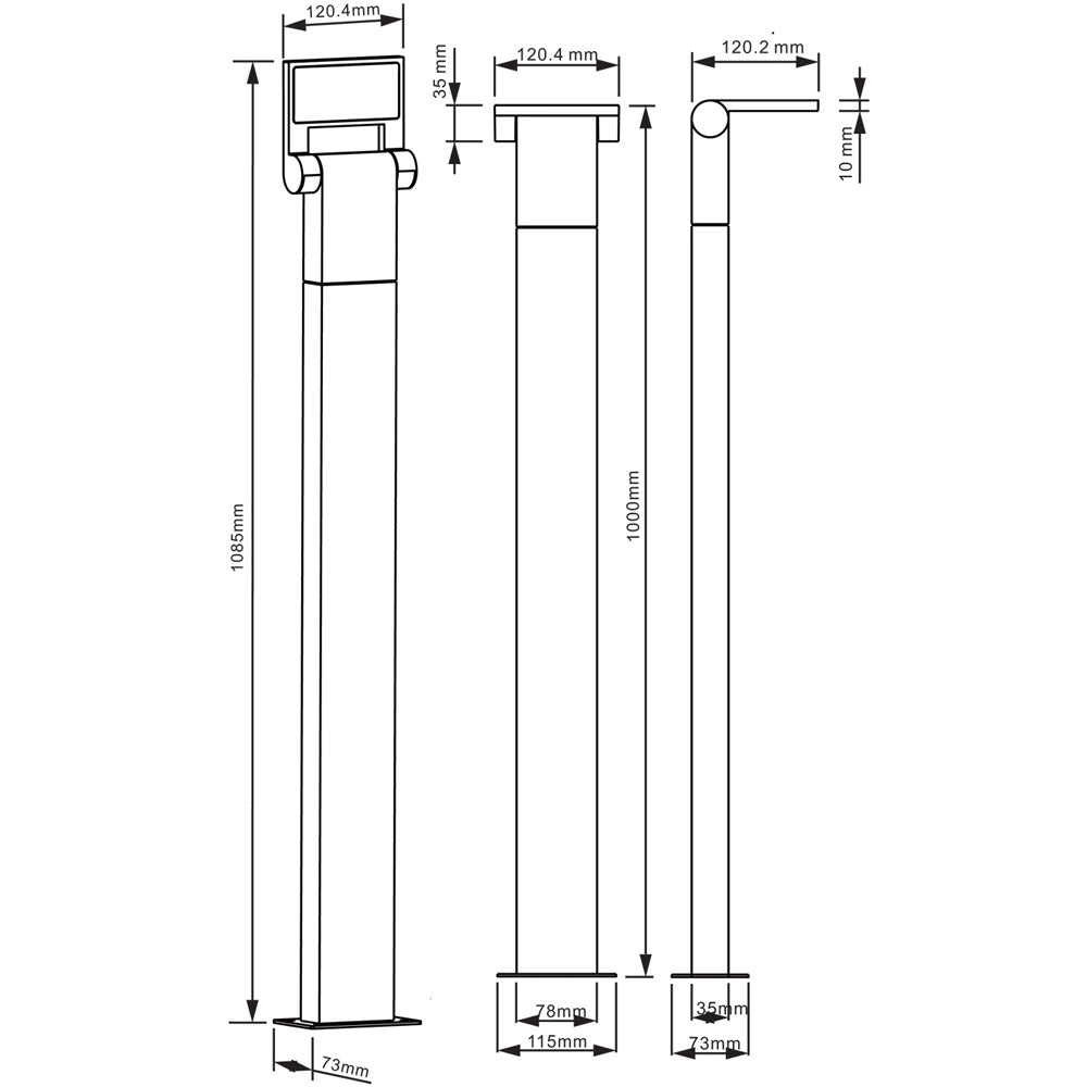 Deko-Light Stehleuchte, Standleuchte Robi flex 10W 3000K 700lm Dunkelgrau
