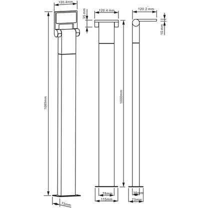 Deko-Light Stehleuchte, Standleuchte Robi flex 10W 3000K 700lm Dunkelgrau