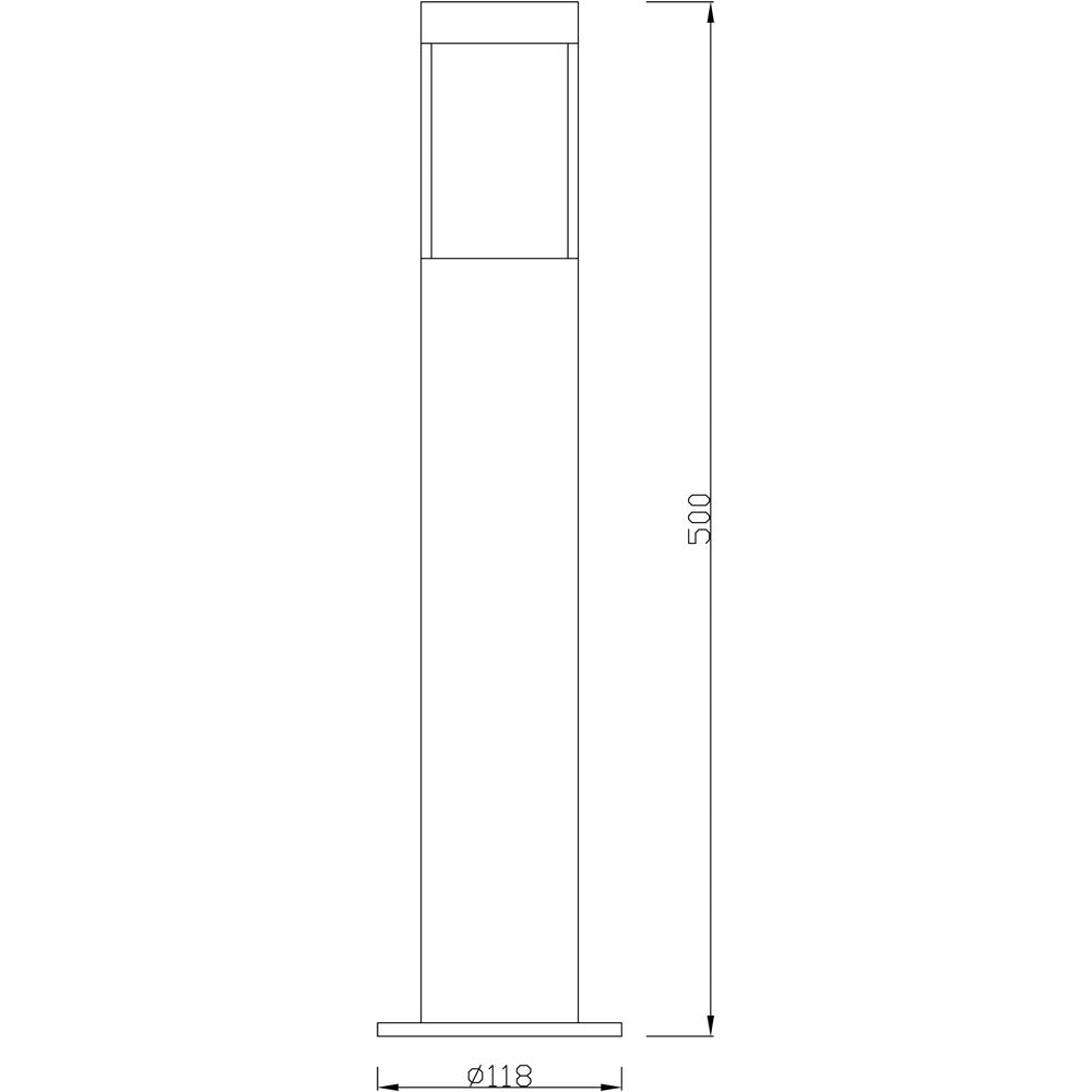 Porrima Stehleuchte silberfarben gebürstet 50 cm GU10 Edelstahl Outdoor Gartenleuchte