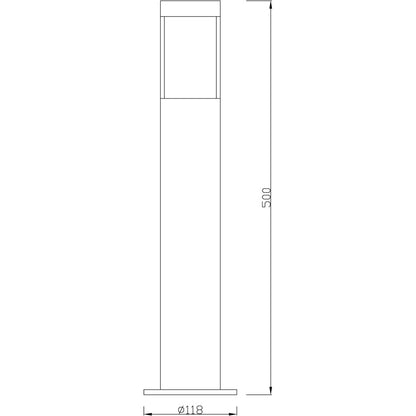 Porrima Stehleuchte silberfarben gebürstet 50 cm GU10 Edelstahl Outdoor Gartenleuchte