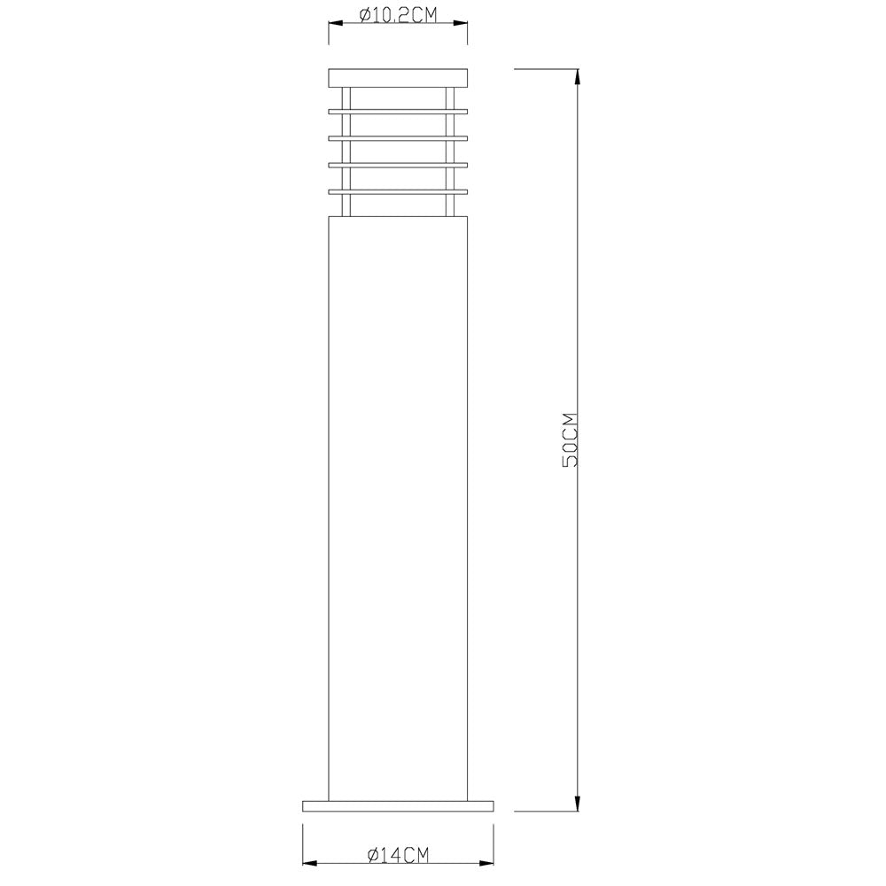 Deko-Light Sockelleuchte Merak Edelstahl Granitoptik
