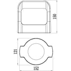 DEKOLIGHT 733033 LED Wegeleuchte dunkelgrau 12W 733033