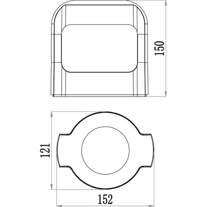 DEKOLIGHT 733033 LED Wegeleuchte dunkelgrau 12W 733033