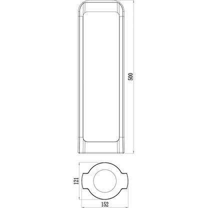 DEKOLIGHT 733034 LED Wegeleuchte dunkelgrau 12W 733034