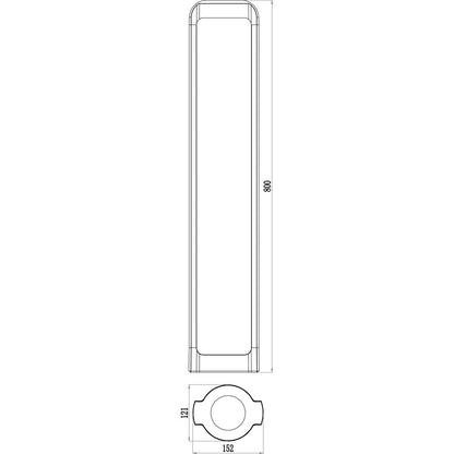 DEKOLIGHT 733035 LED Wegeleuchte dunkelgrau 12W 733035