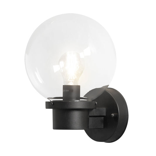 Konstsmide Wandl Nemi schwarz, klares Glas