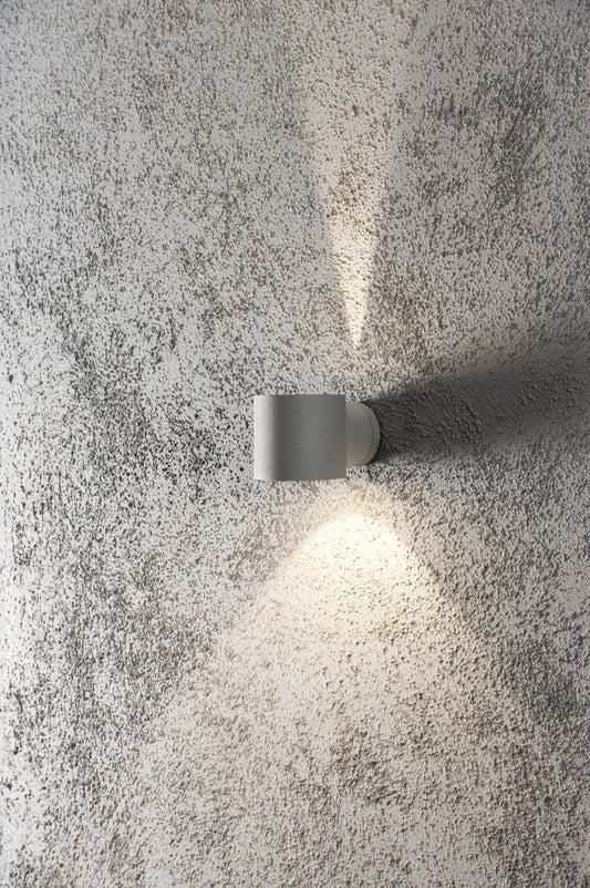 Konstsmide Halogenspot Modena silbergrau, rund, klares Glas