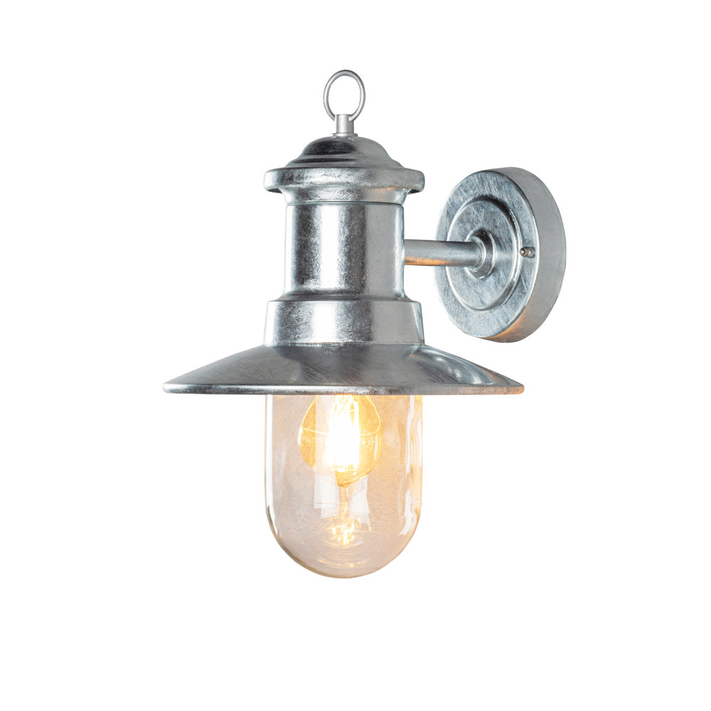 Konstsmide Napoli Wandl. E27 galvanisiert klares Glas