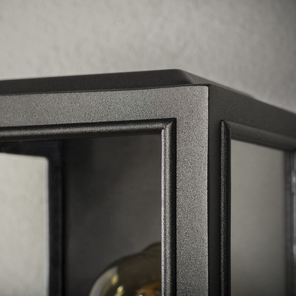 Konstsmide Carpi Wandleuchte klein schwarz mit E27 Sockel