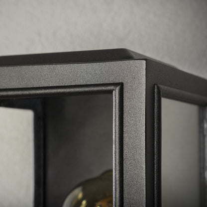 Konstsmide Carpi Wandleuchte klein schwarz mit E27 Sockel