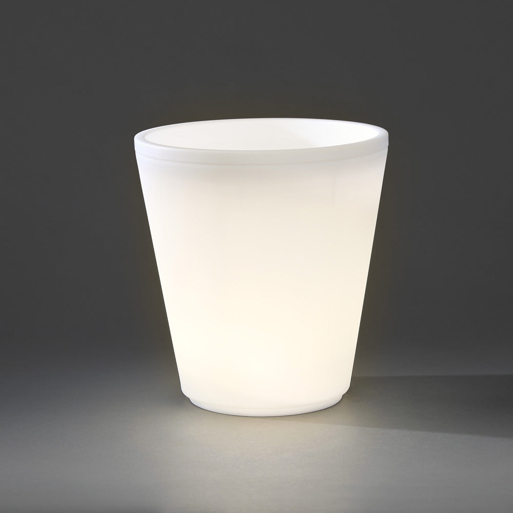 Konstsmide LED Blumenpflanzentopf Assisi groß, weiße LED, 12V