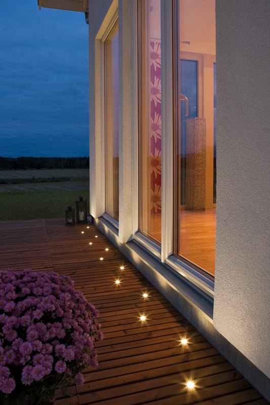 Konstsmide Mini LED Bodenspots Set 6tlg. Edelstahl 304, klares Glas