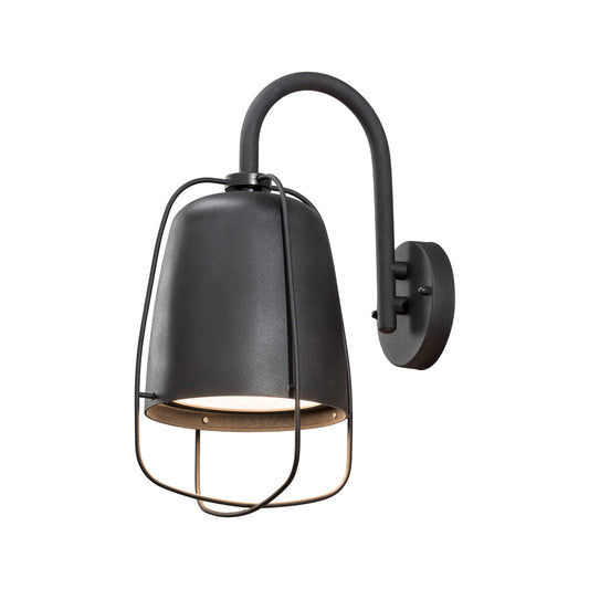 Konstsmide Perugia Wandleuchte lackiertes Aluminium schwarz