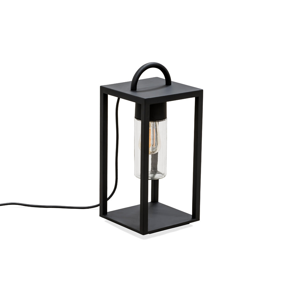 Konstsmide Bologna Bodenleuchte E27 230V schwarz, transp. Glas